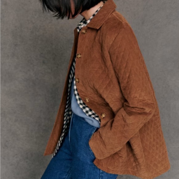 Sezane Will Jacket Camel Quilted - Picture 4 of 14